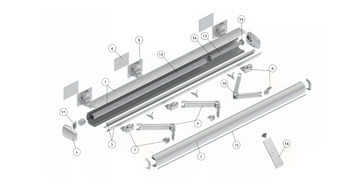 Diagrama de Toldo Maximus de Gaviota